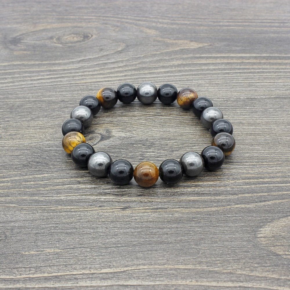 Tiger Eye Obsidian Natural Stone Bracelet